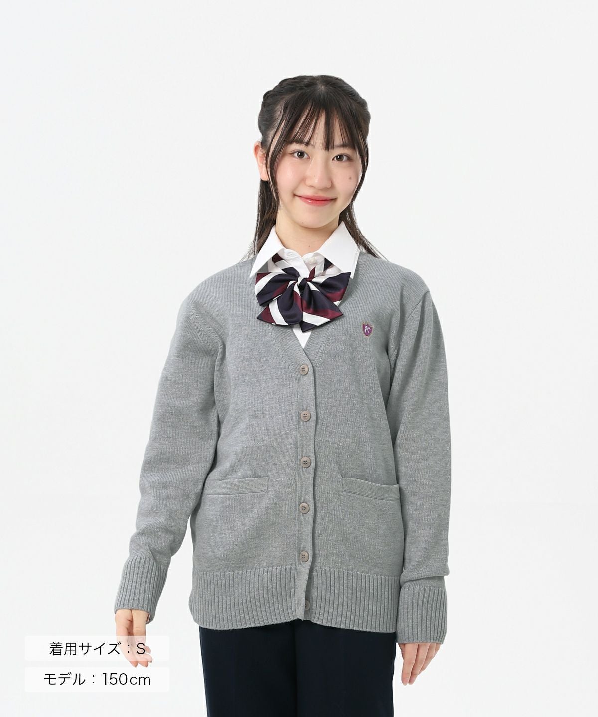 ayane エアリーニードルロゴプリントカーディガン　グレー　新品未使用 50ba21e08800bb54ad2fae8d434601