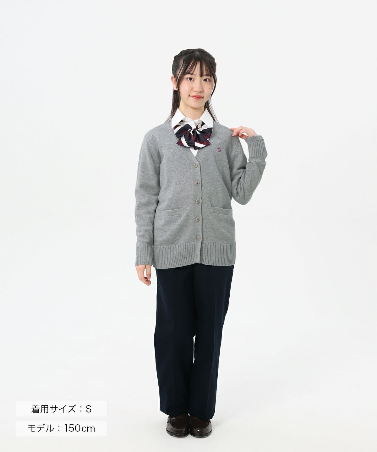 ayane エアリーニードルロゴプリントカーディガン　グレー　新品未使用 50ba21e08800bb54ad2fae8d434601