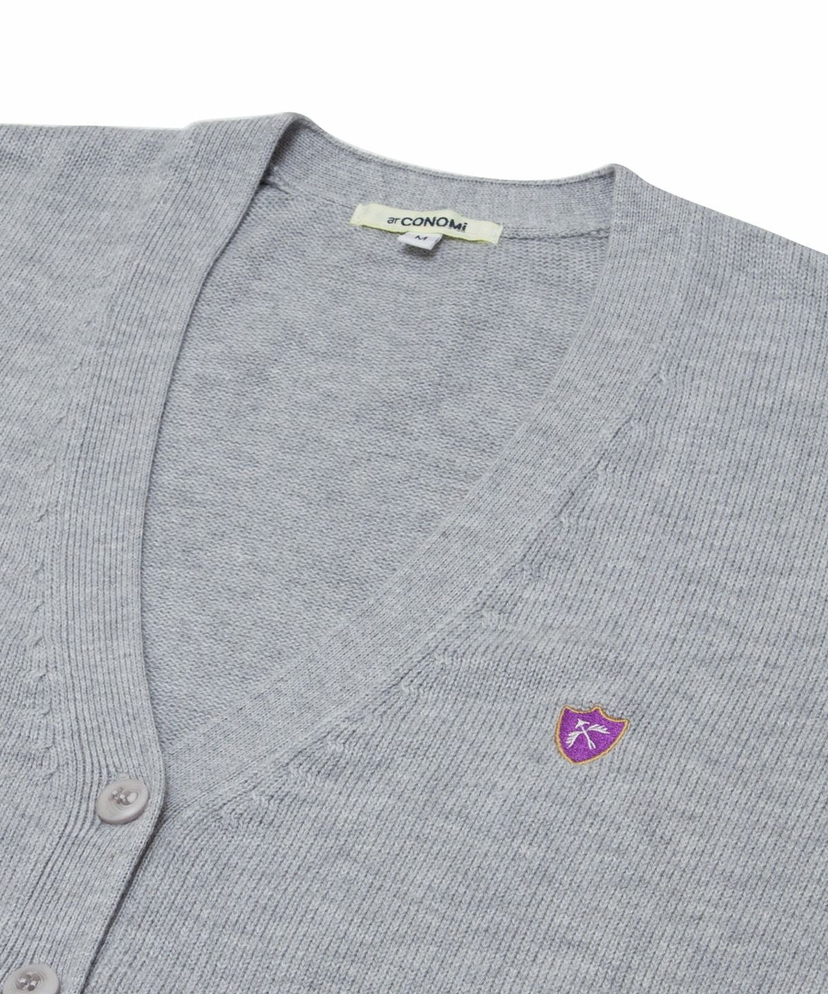 綿アクリルカーディガン(パステルグレー)ARCC-1013-03 | 原宿発の制服
