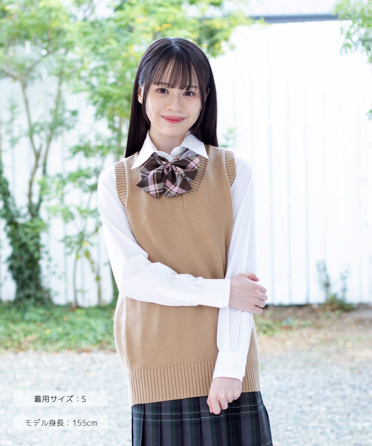 綿ベスト(キャメル) ARCUV-3011-05 | 原宿発の制服ブランド CONOMi公式通販