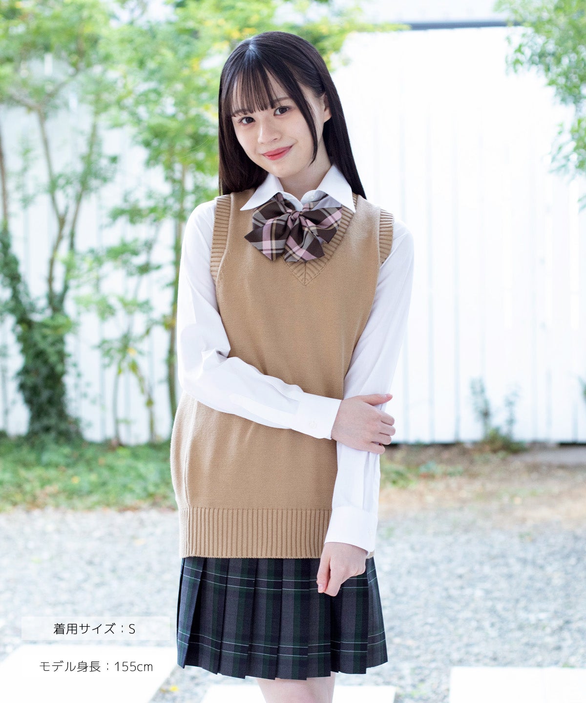綿ベスト(キャメル) ARCUV-3011-05 | 原宿発の制服ブランド CONOMi公式通販