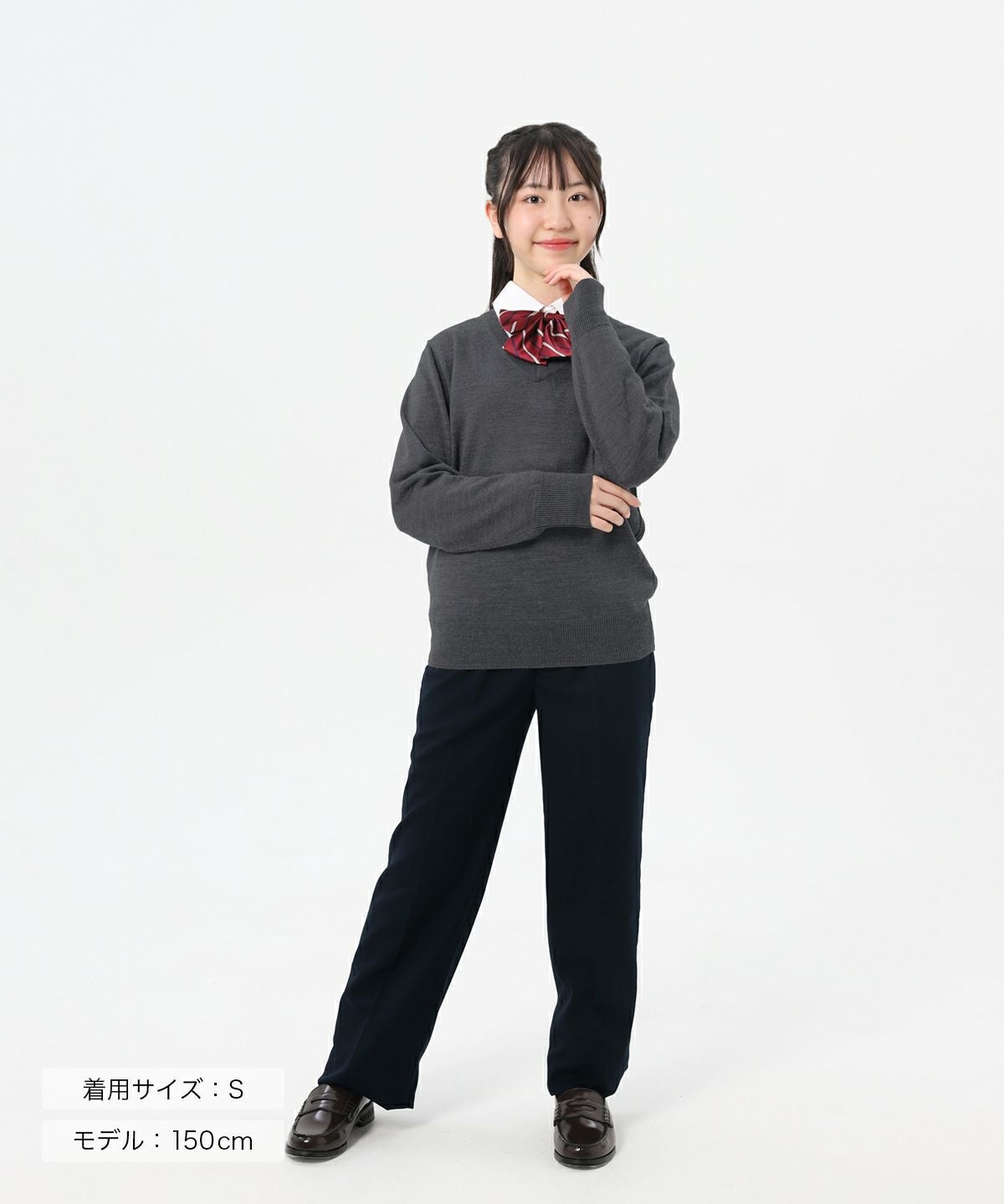 無地ウール混セーター(グレー) ARCPSW-2011-04 | 原宿発の制服ブランド