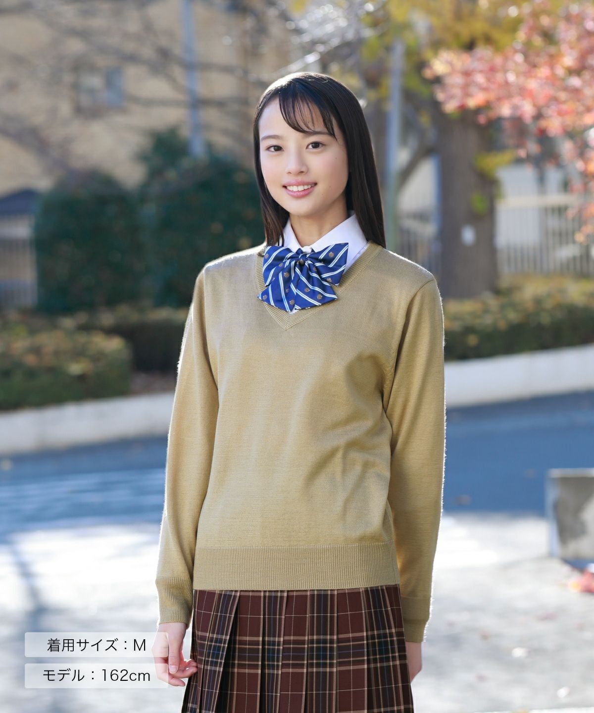 無地ウール混セーター(ベージュ) ARCPSW-2011-05 | 原宿発の制服
