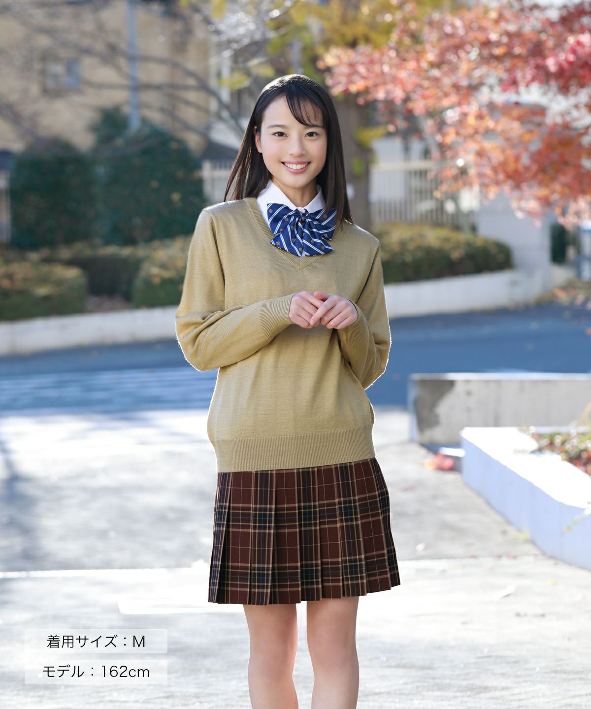 無地ウール混セーター(ベージュ) ARCPSW-2011-05 | 原宿発の制服