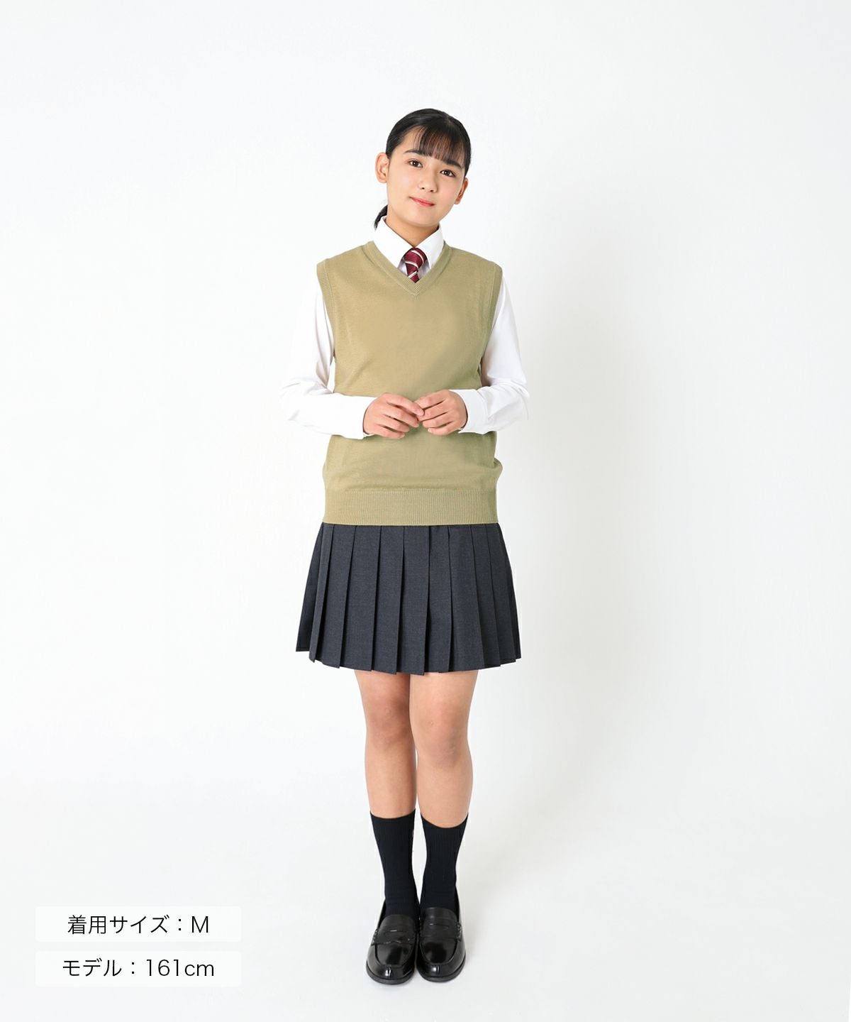 無地ウール混ベスト(ベージュ) ARCPV-2011-05 | 原宿発の制服ブランド
