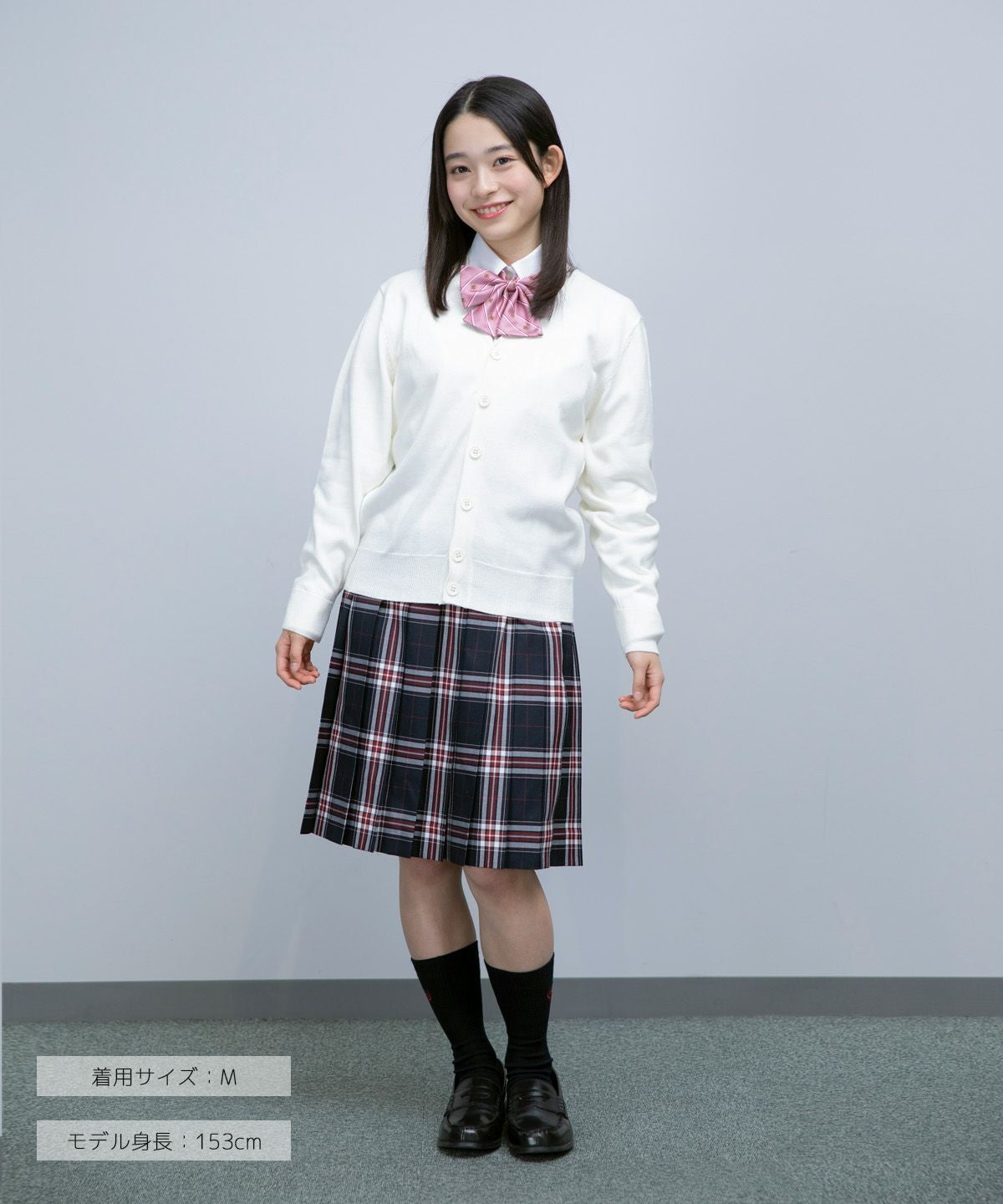 無地コットンカーディガン(ホワイト) ARCPCC-1011-07 | 原宿発の制服