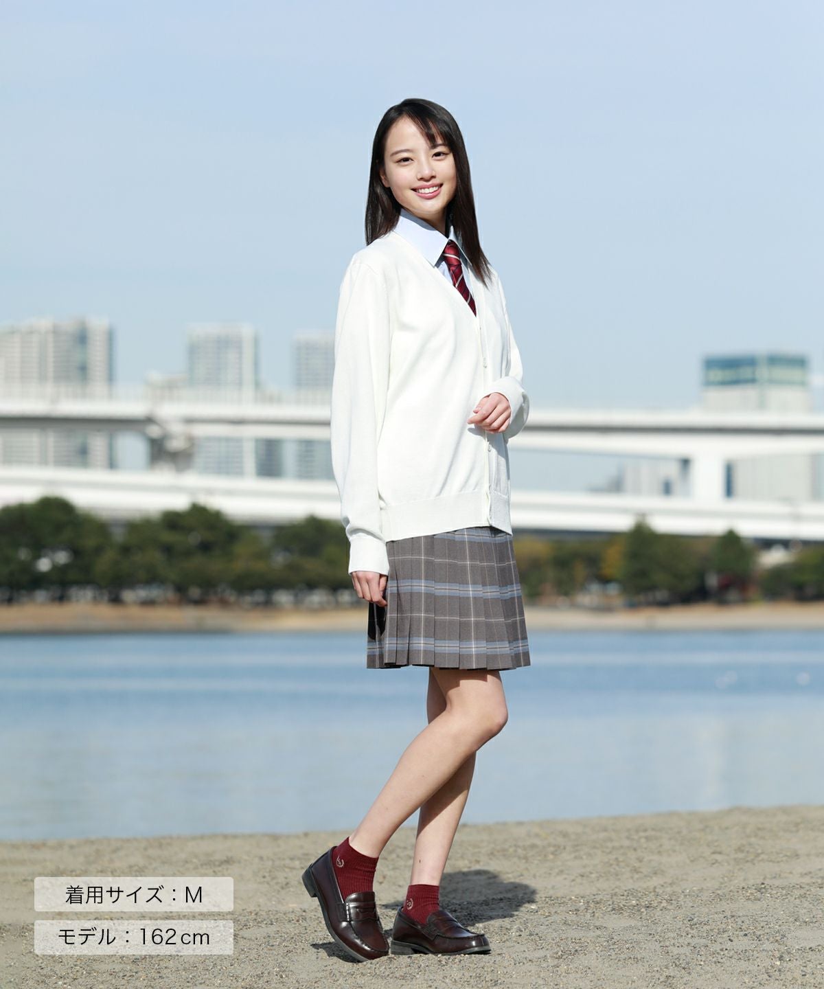 無地コットンカーディガン(ホワイト) ARCPCC-1011-07 | 原宿発の制服