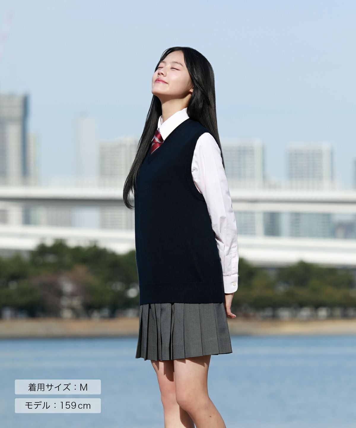 無地コットンベスト(ネイビー) ARCPV-1011-01 | 原宿発の制服ブランド