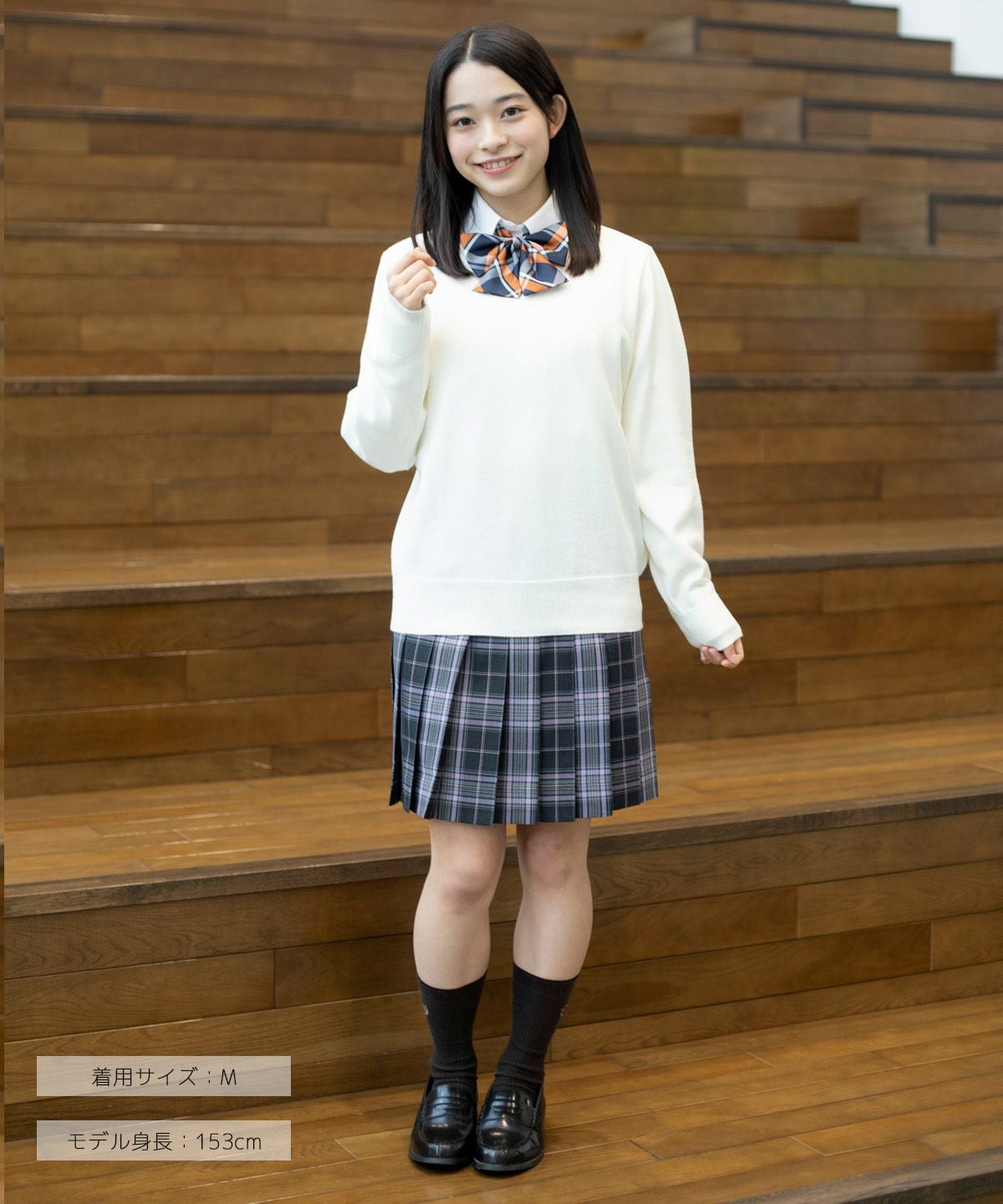 無地コットンセーター(ホワイト) ARCPSW-1011-07 | 原宿発の制服