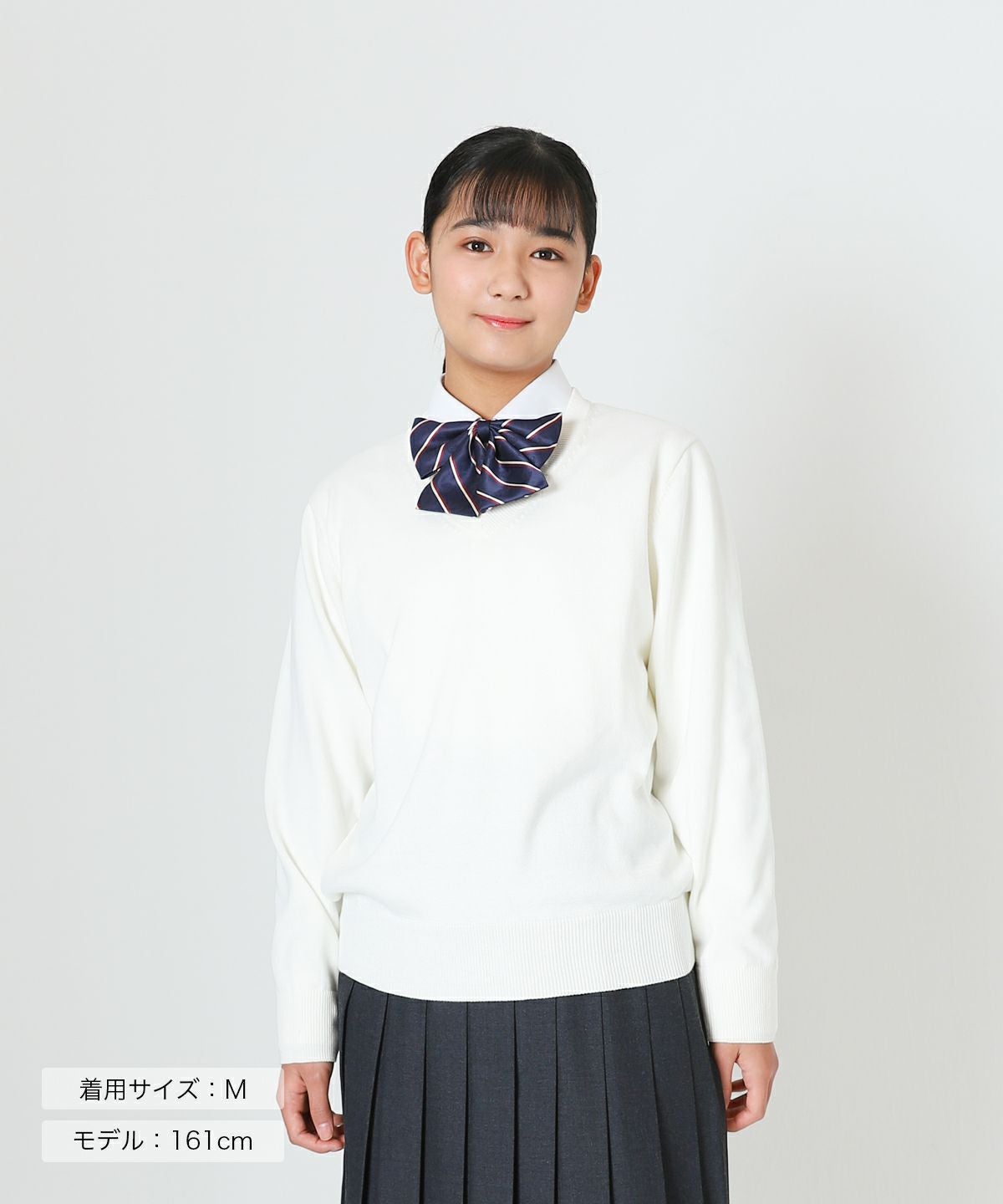 無地コットンセーター(ホワイト) ARCPSW-1011-07 | 原宿発の制服