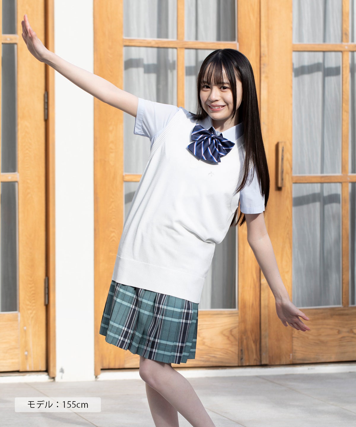 サマースカート】アクアブルー×ホワイト ARCS-2021 | 原宿発の制服