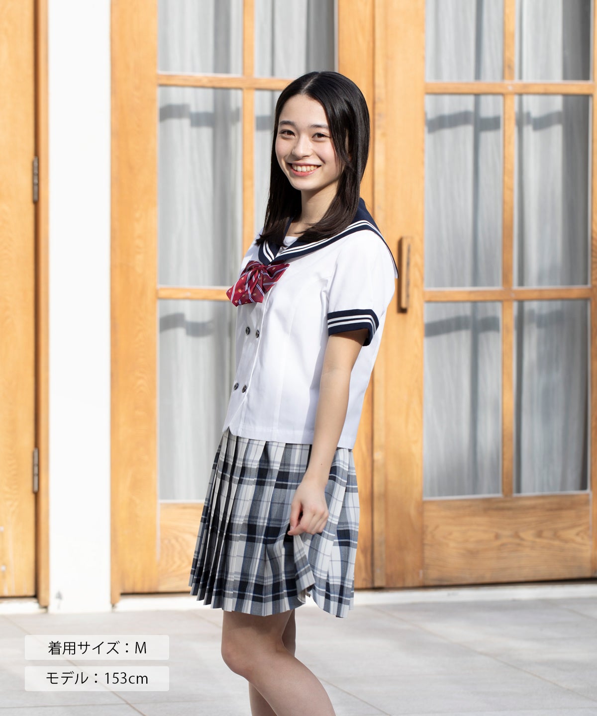 ダブル前開きセーラー (ネイビー) ARCSL-1025-01 | 原宿発の制服