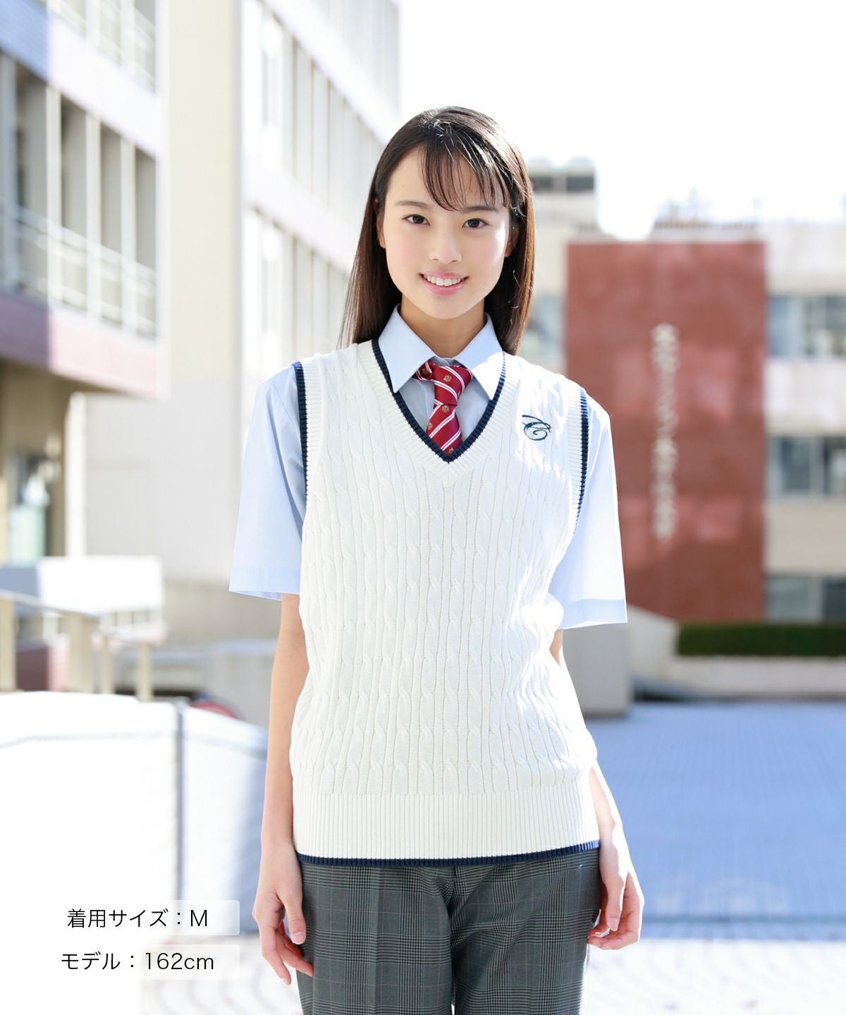 男女兼用 ケーブルベスト (ホワイト×ネイビー) ARCUV-3013-07 | 原宿発 男女兼用 ケーブルベスト (ホワイト×ネイビー) ARCUV-3013-07 | 原宿発